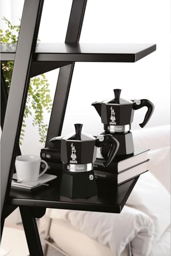 Bialetti Moka Express Iconic Italian Stovetop Espresso Maker (Black, 6 Cups)