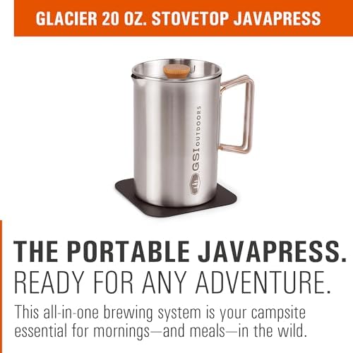 GSI Outdoors Glacier Stovetop JavaPress, 20 fl oz, French Press Maker