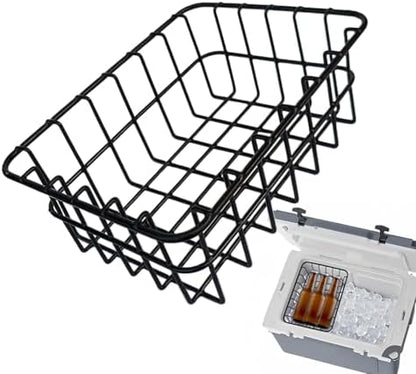 Cooler Basket, with Wire Design, Steel Alloy, Rust-Resistant Cooler Organizer, Portable Ice Insert, for Camping, Fishing, Tailgating