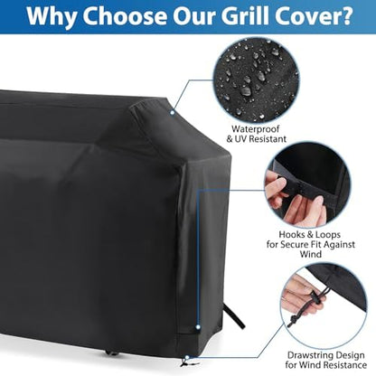62 Inch Gas Grill Cover for Monument Denali 405&425 Grill, Waterproof 600D