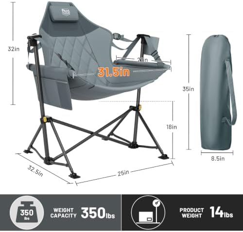 Timber Ridge Hammock Camping Chair, Portable Oversized Swinging Camp Chairs