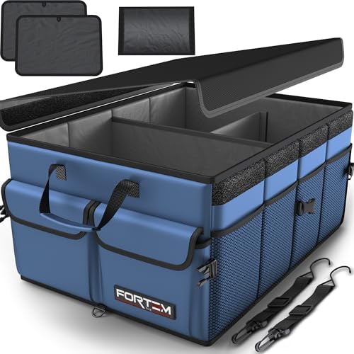 FORTEM Trunk Organizer - Foldable Car Organizer & Storage for SUVs & Trucks