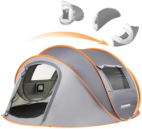 EchoSmile Instant Pop Up Camping Tent, 2/4/6 Person Easy Setup Tent