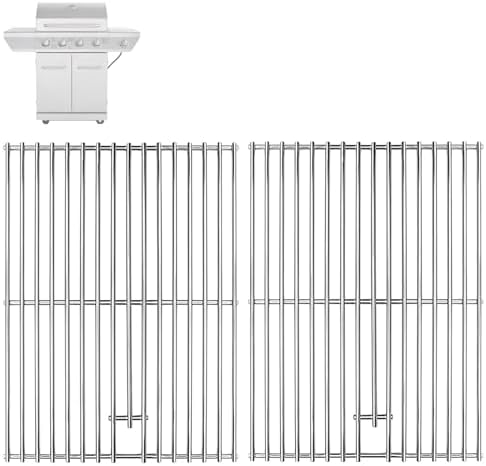 17" Grill Grates for Nexgrill 4-Burner 720-0830H 720-0783E Nexgrill Replacement Parts 5 Burner 720-0888N 720-0888 720-0697, Cooking Grate Grill Parts for Kenmore, Uniflame and More