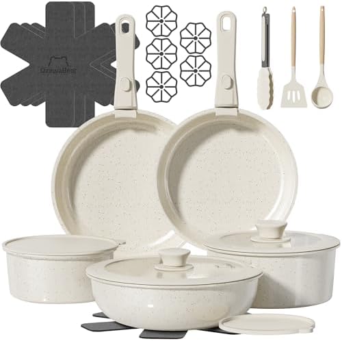 23 Pcs Pots and Pans Set Non Stick, Detachable Handle Cookware