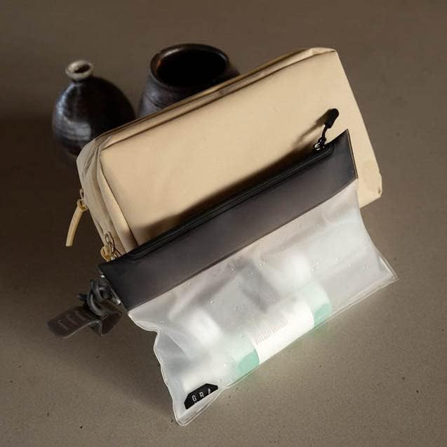 Gravel The Pouch | TSA Approved Clear Travel Toiletry Bag | Quart Size for Men & Women