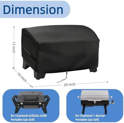 Mini Tabletop Gas Grill Cover for Charbroil Grill2Go X200 1 Burner Grill