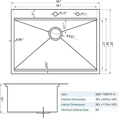 30 Inch Drop In Kitchen Sink Workstation-Bokaiya 30x22 Stainless Steel Drop In - Image 9
