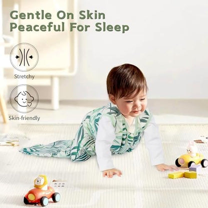 Baby Sleep Sack 18-24 Months, 100% Cotton Wearable Blanket, 0.5 Tog, 3 Pack