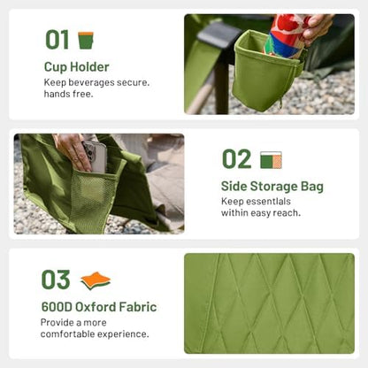 TIMBER RIDGE Hammock Camping Chair, Portable Oversized Swinging Camp Chairs