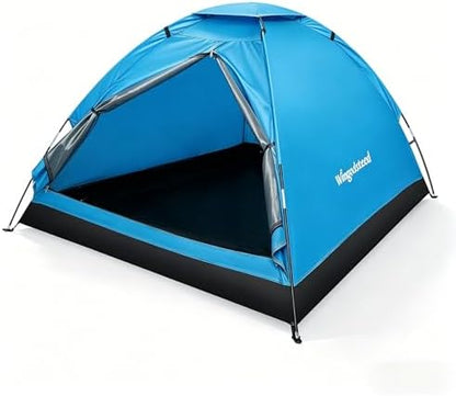 1-2 Person Camping Tent, Easy Manual Setup Dome Tent, Waterproof Windproof Lightweight Backpacking Tent with Breathable Mesh for Hiking, Outdoor Travel & Beach