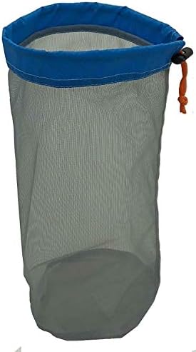 Alemon Mesh Stuff Sack, Drawstring Ditty Bags Storage Pouch Bag Stuff Sacks for Backpacking Travel Camping Hiking, Ultralight, Small to XXlarge Set of 5