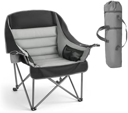 VEVOR Oversized Camping Chairs, Heavy Duty Portable Folding Camp Chairs