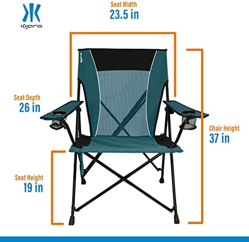 Kijaro Dual Lock Chair - Cayman Blue Iguana - Folding Chair, Sports