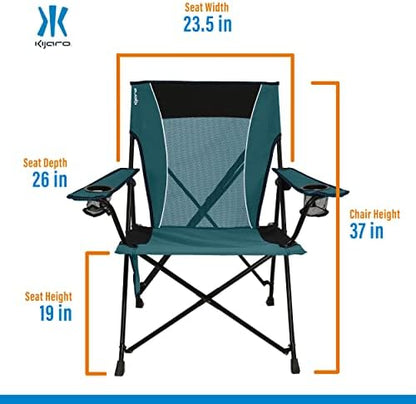 Kijaro Dual Lock Chair - Cayman Blue Iguana - Folding Chair, Sports