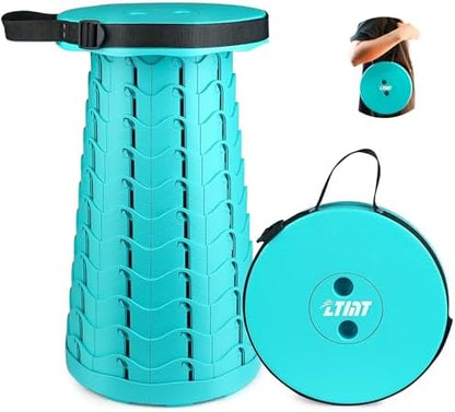 Portable & Lightweight Foldable Camping Chair for Adults, Heavy Duty Folding Stool with Adjustable Shoulder Strap, Perfect for Picnic, Beach, Backyard, and Sporting Events, Max Weight 400lbs