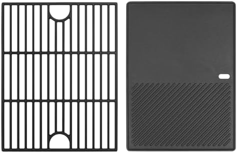 17" Cooking Grates and Griddle for Nexgrill Grill Parts 720-0830H 720-0783E Nexgrill Replacement Parts 5 Burner 720-0888N 720-0888 720-0697, Grill Parts for Kenmore, Uniflame and More