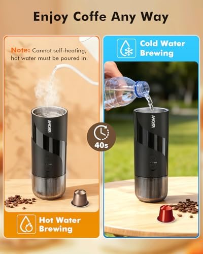All in 1 Portable Electric Espresso Machine & Coffee Grinder & Milk Frother