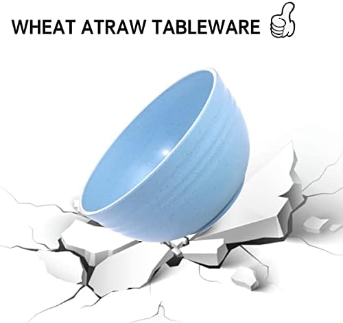 Supernal 32Piece Wheat Straw Dinnerware Set, Unbreakable Dishes Set for 8