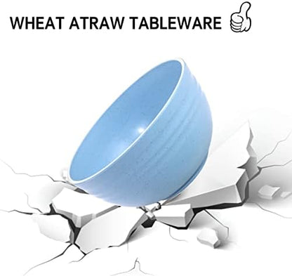Supernal 32Piece Wheat Straw Dinnerware Set, Unbreakable Dishes Set for 8