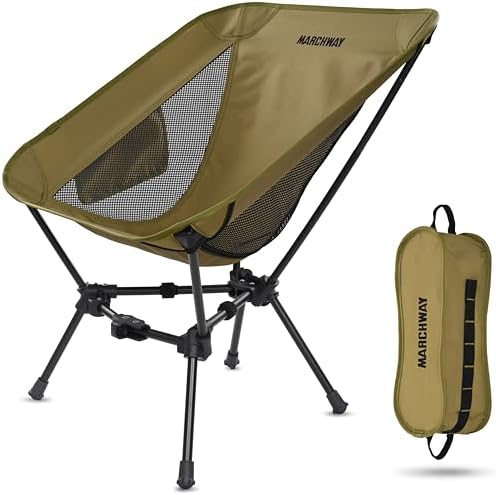 MARCHWAY Lightweight Folding Camping Chair, Portable, Compact and Sturdy
