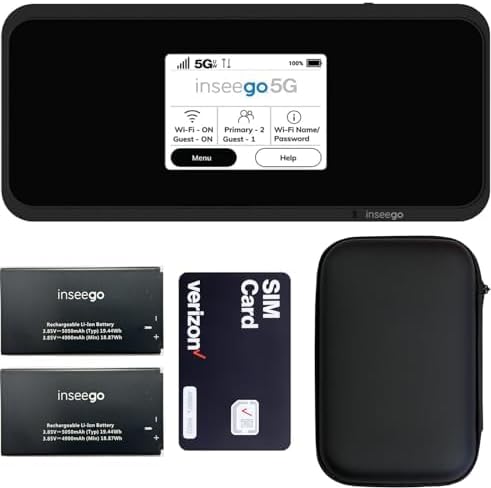 5G Mobile Portable WiFi | Verizon Wireless Jetpack Inseego MiFi M2100 | Free VPN Mobile Hotspot for Travel | Unlocked Globally | Speed Up to 2,7 Gbps | Use 8 hrs | EVDO-LINK Bundle - Verizon Sim Card