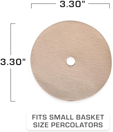 COLETTI Percolator Coffee Pot Filters – Camping Coffee Filter – Disc Coffee Filters For Percolators (Unbleached Paper, 3.3")