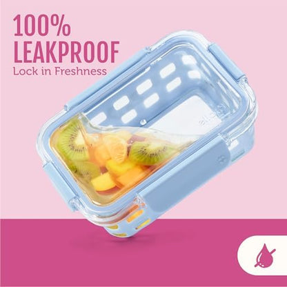 Ello Duraglass 3.4 Cup Glass Meal Prep Containers, 10 Pc, 5 Pack, Orchard