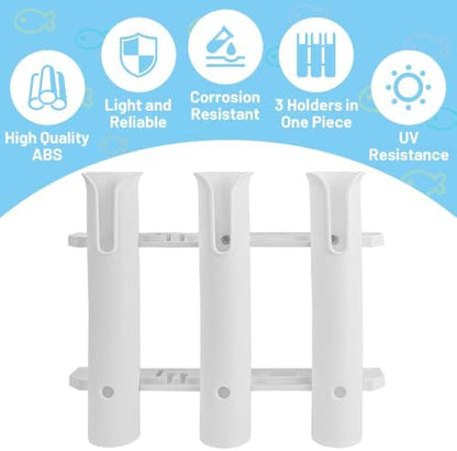 Cooler Fishing Rod Holder, Wall Mounted Fishing Pole Holder, 3 Link Fishing Rod Rack Compatible with YETI Coolers and for RTIC Coolers, Cooler Accessory