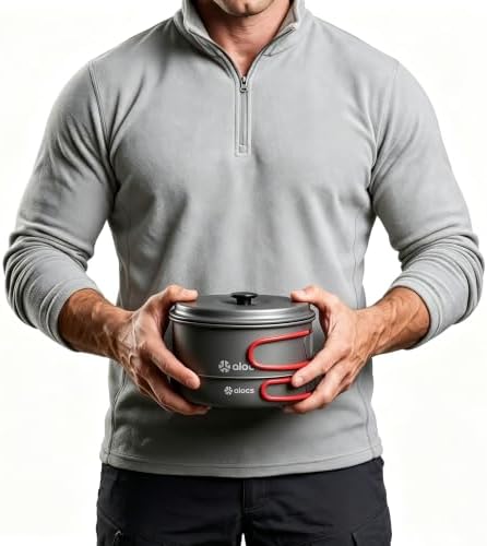 ALOCS Camping Cookware Set Camping Gear Compact Camping Pots and Pans Set