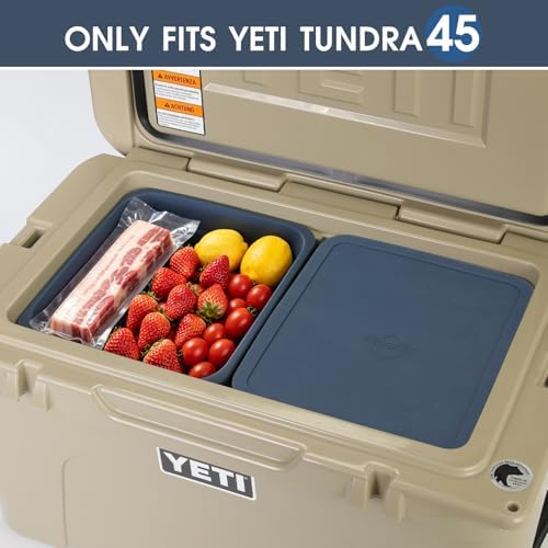 Silicone Cooler Basket for YETI Tundra 45，Dry Goods Trays - Divider and Organizer Accessories for Camping, Tailgating and Storage