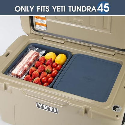 Silicone Cooler Basket for YETI Tundra 45，Dry Goods Trays - Divider and Organizer Accessories for Camping, Tailgating and Storage