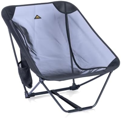 iClimb Low Ultralight Compact Folding Chair (Black Mesh)