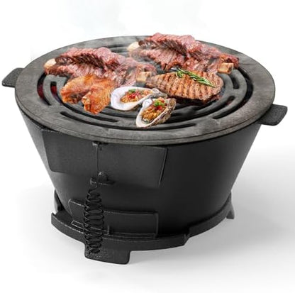 Giantex Cast Iron Hibachi Grill, Portable Japanese BBQ Charcoal Grill