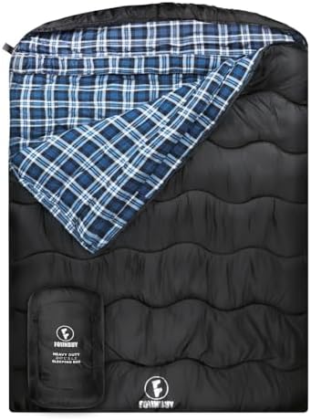 0 Degree Cotton Flannel Double Sleeping Bag for Adults