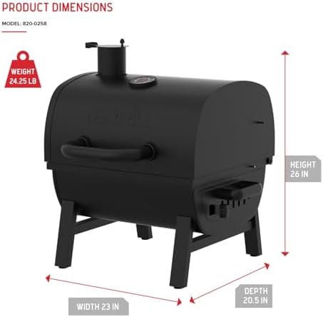 Nexgrill Tabletop 17.5" Charcoal Grill, Portable with Adjustable Air Vent