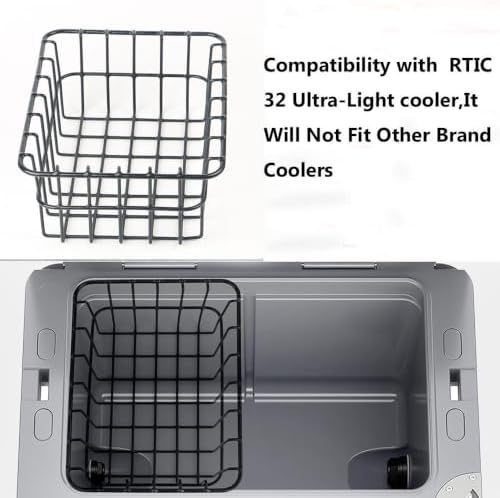 Cooler Basket for RTIC 32 QT,Storage Insert Dry-Goods Baskets Compatible with RTIC 32 Ultra-Light Coolers,Stainless Steel Wire Rack