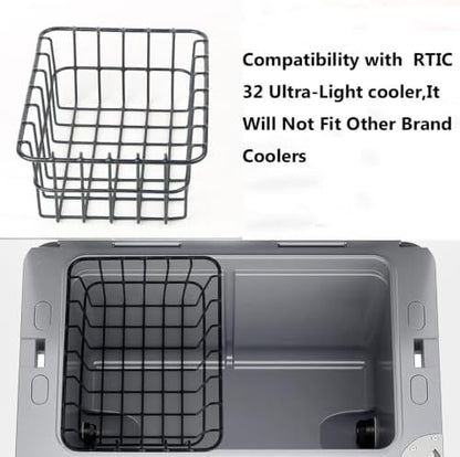 Cooler Basket for RTIC 32 QT,Storage Insert Dry-Goods Baskets Compatible with RTIC 32 Ultra-Light Coolers,Stainless Steel Wire Rack