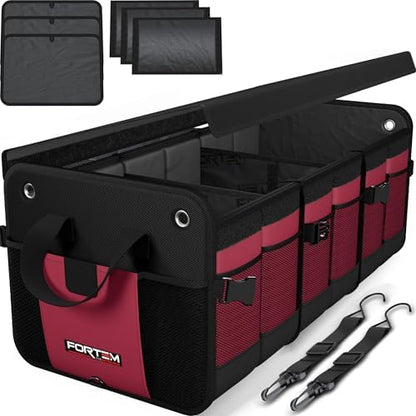 FORTEM Trunk Organizer - Collapsible Car Organizer & Storage Bag for SUVs