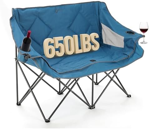 ARROWHEAD OUTDOOR Portable Folding Double Duo Camping Chair Loveseat