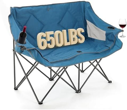 ARROWHEAD OUTDOOR Portable Folding Double Duo Camping Chair Loveseat