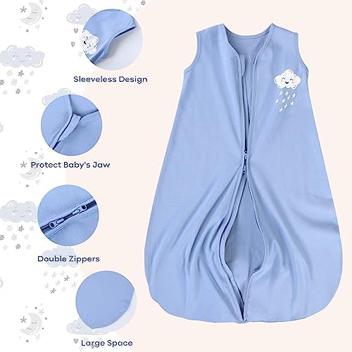 Yoofoss Baby Sleep Sack 18-24 Month 0.5TOG 100% Organic Cotton 2-Way Zipper