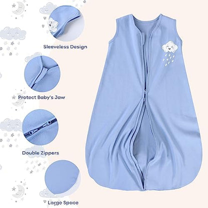 Yoofoss Baby Sleep Sack 18-24 Month 0.5TOG 100% Organic Cotton 2-Way Zipper