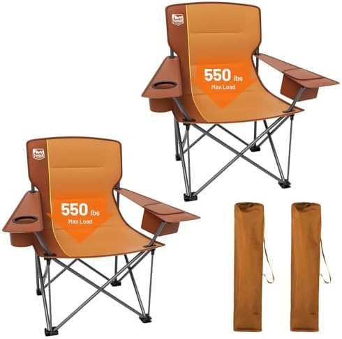 Timber Ridge 2 Pack Oversized Folding Camping Chair for Adults