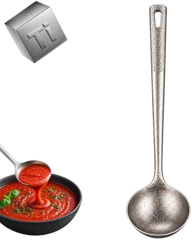 Pure Titanium Cooking Utensil & Spatula Set，Soup ladle