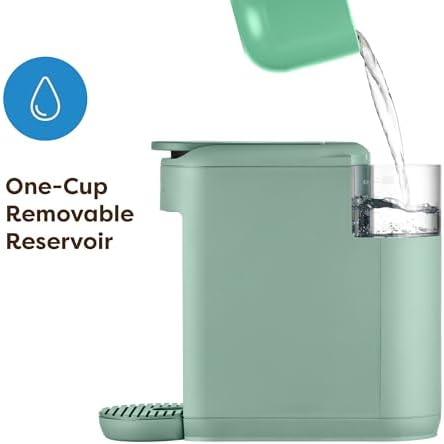 Keurig K-Mini Mate Single Serve K-Cup Pod Coffee Maker, Brews Up to 12 oz Cup, Compact Portable Coffee Machine for Small Spaces, Great for Dorms & Offices, Glamping Green