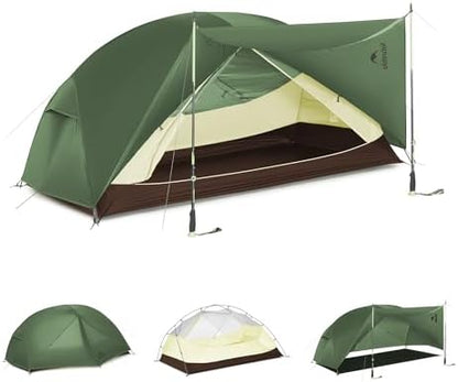 Naturehike Mongar Upgraded 1/2/3 Person Backpacking Tent,Waterproof Lightweight Camping Tent with Footprint