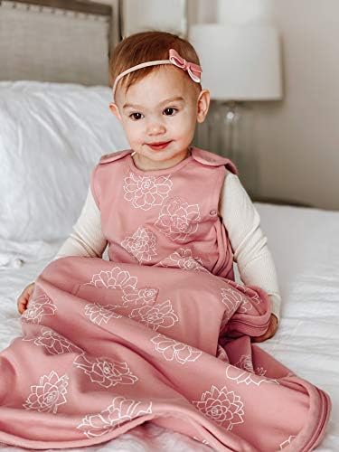 Woolino 4 Season Ultimate Baby Sleep Sack, Merino Wool Baby Sleeping Bag, Organic Cotton Outer, Adjustable 2-24 Months Size Fits Infants & Toddlers - Succulent