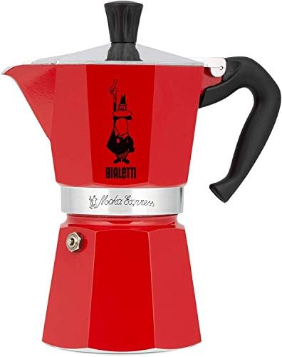 Bialetti 4942 Moka Express Espresso Maker, Makes 3 Cups, Red