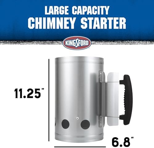 Kingsford Heavy Duty Charcoal Chimney Starter, Large Capacity, 6-Pack